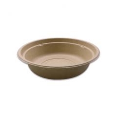 16oz 100% compostable disposable sugarcane bagasse bowl with lid