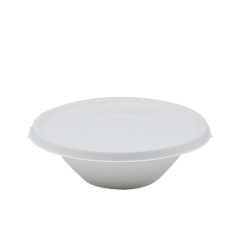 32oz wholesale bulk customizable disposable sugarcane soup bowl with lid