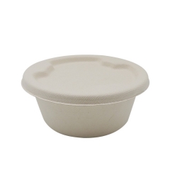 31oz biodegradable Eco friendly sugarcane round bowl with lid