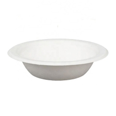 12OZ round bagasse biodegradable durable sugarcane bagasse soup Christmas bowl
