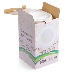 Cuenco durable biodegradable de la Navidad de la sopa del bagazo de la caña de azúcar del bagazo redondo 12OZ