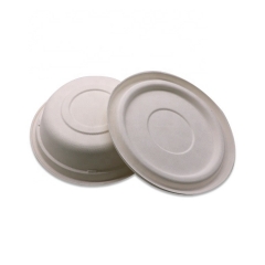 100% compostable 16oz eco-friendly biodegradable disposable sugarcane bagasse bowl with lid