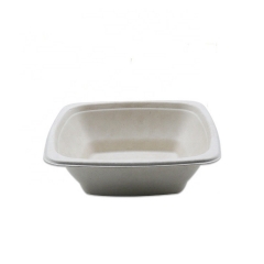 24oz Biodegradable Food Container Bagasse Square Salad Bowl