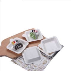 Hot Sale assiette à gâteau en papier bagasse biodégradable