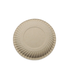 Wholesale microwaveable disposable biodegradable sugarcane plates dish for party