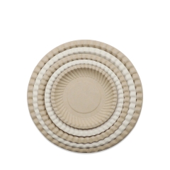 Factory direct biodegradable bagasse pulp paper plates for food