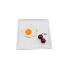 New Design Eco Sugarcane Pulp Bagasse Disposable Plate for Cake