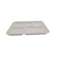 Factory supply disposable compostable bagasse tray for restaurant