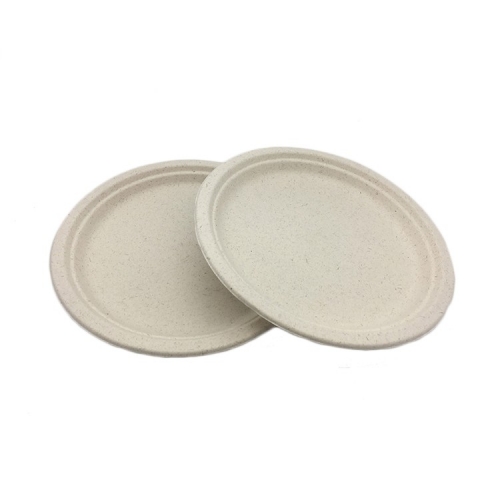 Emballage alimentaire jetable assiette de bagasse de canne à sucre biodégradable