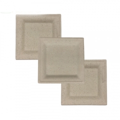 Placa de pastel de papel cuadrado de bagazo biodegradable de alta calidad al por mayor