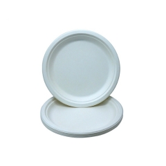 新しいデザインは使い捨ての生分解性サトウキビバガスパルプ丸皿を卸売りします