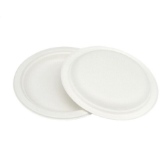 Good price Sugarcane Biodegradable Disposable paper plate round plates