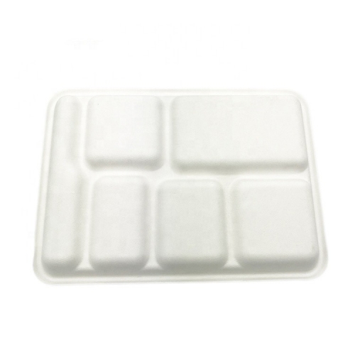 Take-away Compostable Disposable Sugarcane Bagasse Tray