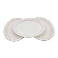 Zuckerrohr-Bagasse-Masse-Wegwerfteller-biologisch abbaubare Papier-Abendessen-ovale Teller für Restaurant