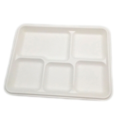 Factory supply disposable compostable bagasse tray for restaurant