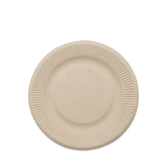 Assiettes en relief biodégradables de bagasse de plat de canne à sucre pour Christimas