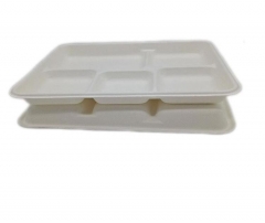 Eco-friendly biodegradable disposable dinner sugarcane bagasse meat tray