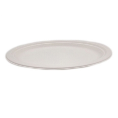 Popular disposable sugarcane bagasse compostable oval party food plates