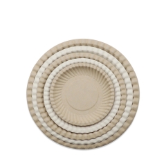 Microwaveable nontoxic disposable biodegradable sugarcane bagasse plates for wedding