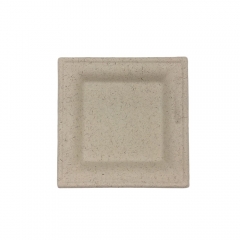 Unbleached 6 inch biodegradable sugarcane bagasse pulp plate