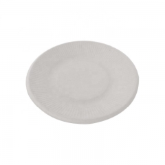 High Quality 8 Inch Striped Disposable Bagasse Biodegradable Sugarcane Plate