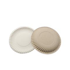 Экологически чистые круглые тарелки из биоразлагаемого жома для еды