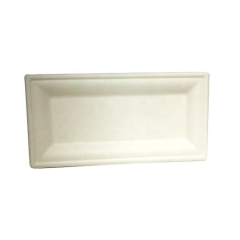 New Product Rectangle Disposable Compostable Sugarcane Biodegradable Plate