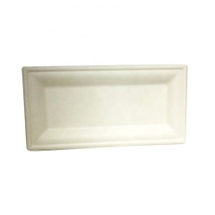 Nouveau produit Rectangle Compostable Plaque biodégradable de canne à sucre compostable