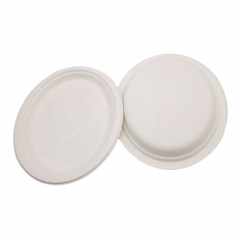 High Quality Eco-Friendly Biodegradable Bagasse Sugarcane Oval Plate For Dinner