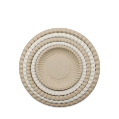 Eco friendly biodegradable bagasse round plates for food
