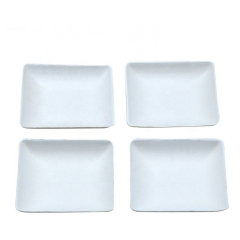 Waterproof and oil-proof disposable degradable square food tray