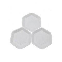 Hexagonal Cake Tray Biodegradable Sugarcane Bagasse Cake Plate