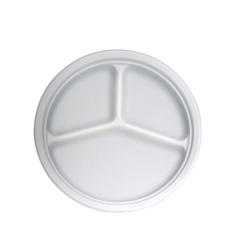 Top quality sugarcane bagasse round disposable plates dishes compostable biodegradable plates