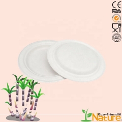 Plato de comida 100% degradable impermeable y resistente al aceite