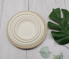 Factory direct biodegradable bagasse pulp paper plates for food