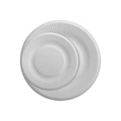 Assiettes compostables de canne à sucre jetables rondes écologiques de Noël de 8 pouces