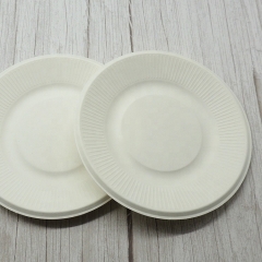 Placa desechable biodegradable del uso del partido del plato redondo
