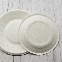 Placa desechable biodegradable del uso del partido del plato redondo
