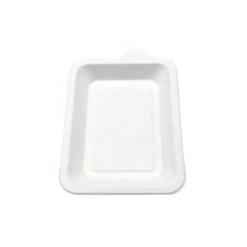 Biologisch abbaubare Exquisite Zuckerrohr-Miniplatte Bagasse Biologisch abbaubares Schokoladentablett