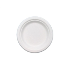 일회용 생분해성 사탕수수 사탕수수 펄프 6인치 흰색 원형 접시