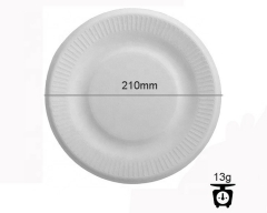 8 Inch christmas eco friendly round ripple disposable sugarcane compostable plates