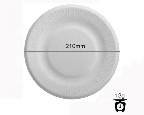 Assiettes compostables de canne à sucre jetables rondes écologiques de Noël de 8 pouces