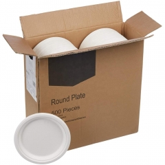 Amazon pack navidad pulpa desechable compostable platos de caña de azúcar biodegradables placas