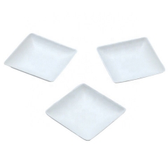 Prato oval de Natal biodegradável mini quadrado descartável açúcar cana de açúcar prato oval