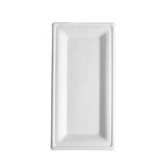 Compostable Sugarcane Rectangle Disposable Plates Biodegradable for Dinnerware