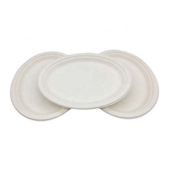 12 Inch Ovaldisposable christmas sugarcane biodegradable Christmas plates