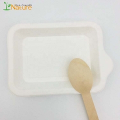 Bandeja desechable 100% de caña de azúcar biodegradable para pastel