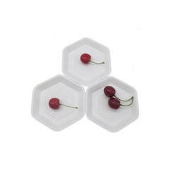 Compostable Bagasse Disposable Sugarcane Hexagonal Plates for cake