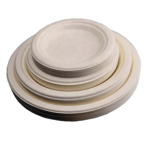 100%Biodegradable Sugarcane Compostable Paper Plates