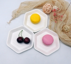 Biodegradable Disposable Sugarcane Hexagonal Plates for Weesding